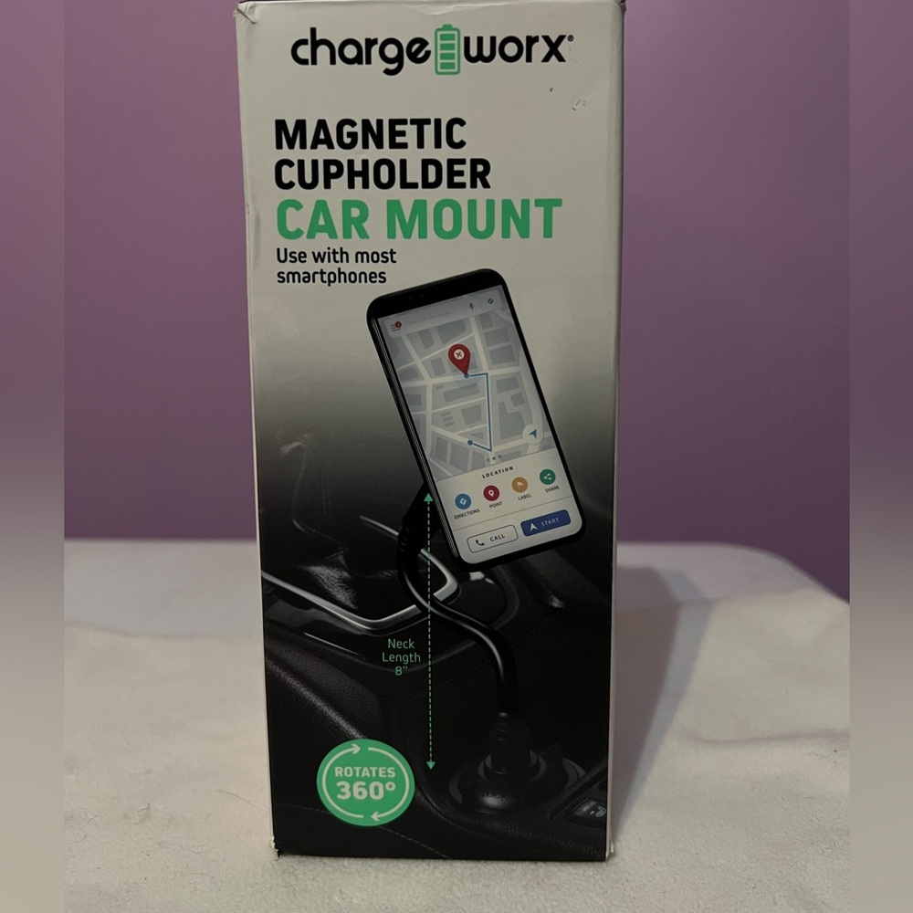 Black Magnetic Cupholder Car Mount